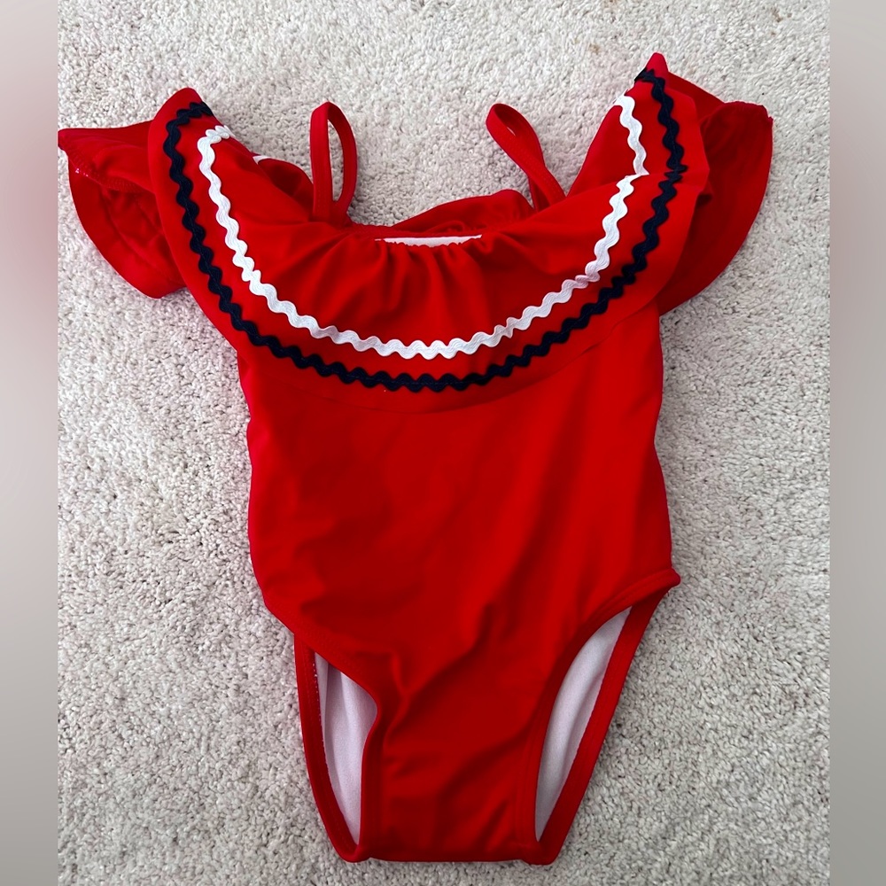 Janie and Jack, Red Bathing Suit, Size 12-18 months, NWOT